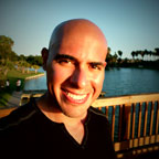 Photo of guitar teacher Daniel Rodriguez at the Alamo in San Antonio, Texas.